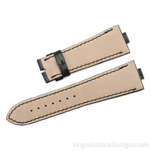 VC01 Genuine alligator leather Watch Band For VC - Black
